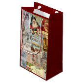 アンティークビクトリアンクリスマスエフェメラコラージュアート スモールペーパーバッグ (裏面アングル)