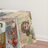 アンティークビクトリアンクリスマスエフェメラコラージュアート テーブルクロス (インサイチュ)