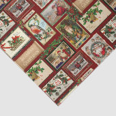 アンティークビクトリアンクリスマスカードコラージュ 薄葉紙 (詳細)