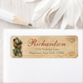 アンティークビクトリアンクリスマスサンタセントニコラス ラベル (インサイチュ)