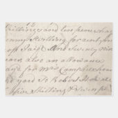 アンティークビクトリアンクリスマスミュージックシートスクリプト ラッピングペーパーシート (正面3)