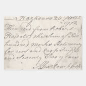 アンティークビクトリアンクリスマスミュージックシートスクリプト ラッピングペーパーシート (正面2)