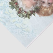 アンティークビクトリアンサンタと小さな女の子クリスマス 薄葉紙 (詳細)