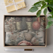 アンティークビクトリアンサンタクロースクリスマスデクページ 薄葉紙 (ギフト)