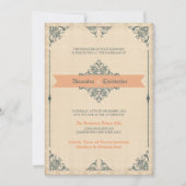 アンティークビクトリアンスタイルヴィンテージウエディング招待状 招待状 (正面)