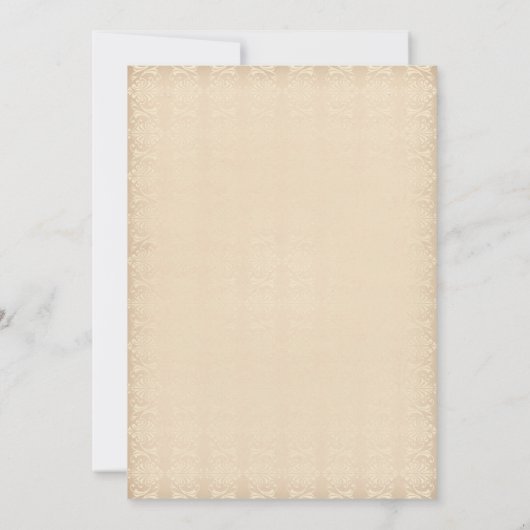 アンティークビクトリアンスタイルヴィンテージウエディング招待状 招待状 (裏面)