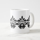 アンティークビクトリアンダマスクパターン ジャンボコーヒーマグカップ (正面右)