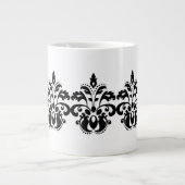 アンティークビクトリアンダマスクパターン ジャンボコーヒーマグカップ (正面)
