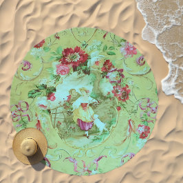 アンティークビクトリアントイルロココスタイルセージグリーン