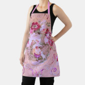 アンティークビクトリアントイルロココスタイルフローラピンク エプロン (インサイチュ)