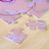 アンティークビクトリアントイルロココスタイルフローラピンク ジグソーパズル (側面)