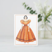 アンティークビクトリアンドール葉書 ポストカード (スタンド正面)