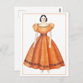 アンティークビクトリアンドール葉書 ポストカード (正面/裏面)