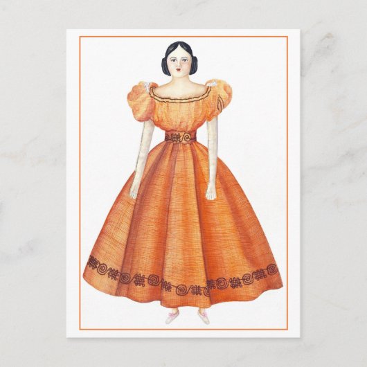 アンティークビクトリアンドール葉書 ポストカード (正面)