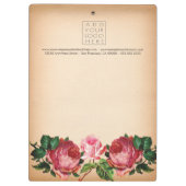 アンティークビクトリアンフローラフローリスト事業 クリップボード (裏面)