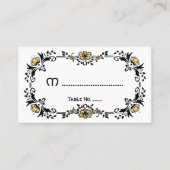 アンティークビクトリアンフローラ花結婚のテーブルNo プレイスカード (正面)
