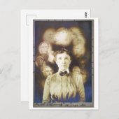 アンティークビクトリアンブラック&ホワイトスピリット写真 ポストカード (正面/裏面)