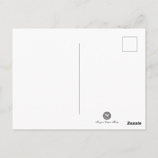 アンティークビクトリアンブラック&ホワイトスピリット写真 ポストカード (裏面)