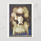 アンティークビクトリアンブラック&ホワイトスピリット写真 ポストカード (正面)