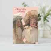 アンティークビクトリアン人形サンキューカード サンキューカード (スタンド正面)