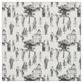 アンティークビクトリアン動物の擬人化 ファブリック (見本)