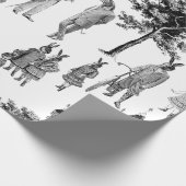 アンティークビクトリアン動物の擬人化 ラッピングペーパー (角)