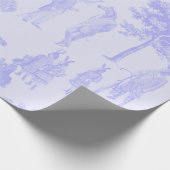 アンティークビクトリアン動物パステルパープル薄紫トイル ラッピングペーパー (角)