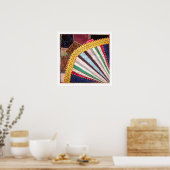 アンティークビクトリアン熱狂するキルトスクエア ポスター (キッチン)