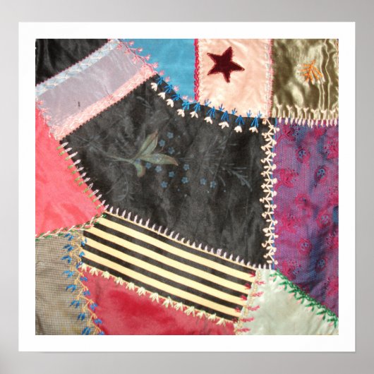 アンティークビクトリアン熱狂するキルト ポスター (正面)