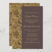 アンティークビクトリアン紅葉ブライダルシャワー 招待状 (正面/裏面)