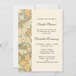 アンティークビクトリアン花フローラブライダルシャワー 招待状