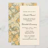 アンティークビクトリアン花フローラブライダルシャワー 招待状 (正面/裏面)
