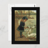 アンティークビクトリアン野鳥観察トランピータースワンスバードPC ポストカード (正面/裏面)