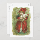 アンティークビクトリアン鶏の鶏の鶏卵の生産者 ポストカード (正面/裏面)