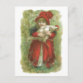 アンティークビクトリアン鶏の鶏の鶏卵の生産者 ポストカード (正面)