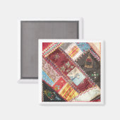 アンティークビクトリアン – エラ熱狂するキルトスクエア マグネット (正面/裏面)