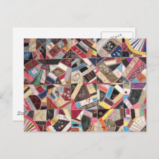 アンティークビクトリアン – エラ熱狂するキルト ポストカード (正面/裏面)