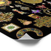 アンティークビクトリアン、新しい、デコジュエリーアート ポスター (角)