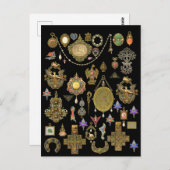 アンティークビクトリアン、新しい、デコジュエリーアート ポストカード (正面/裏面)