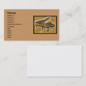 アンティークピアノと記法 名刺 (正面/裏面)