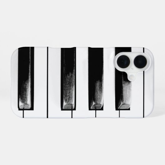 アンティークピアノ鍵 iPhone 16ケース (裏面横)