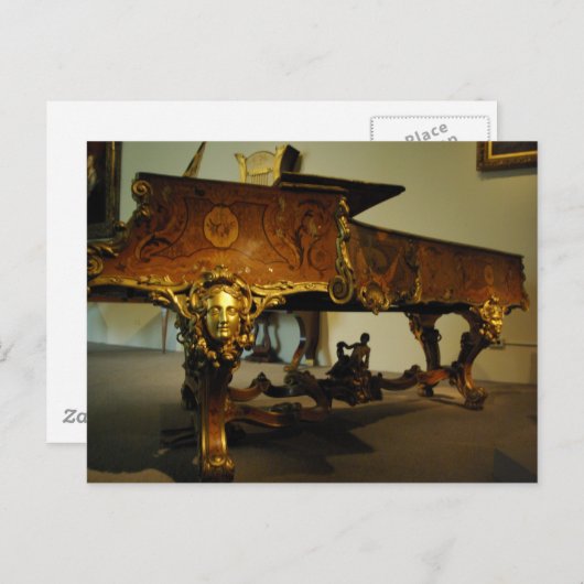 アンティークピアノ ポストカード (正面/裏面)