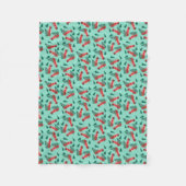 アンティークピックアップトラッククリスマスツリーパットレン フリースブランケット (正面)