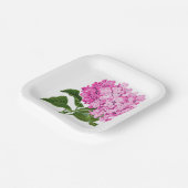 アンティークピンクアジサイ ペーパープレート (傾斜あり)