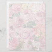 アンティークピンクガーデンバラクラフト文房具紙 (正面/裏面)