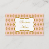 アンティークピンクビジネスカード 名刺 (正面)