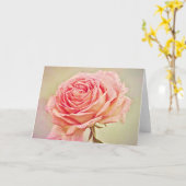 アンティークピンクローズアートノートカード カード (黄色い花)