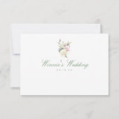 アンティークピンクローズブライドメイドカード 招待状 (裏面)