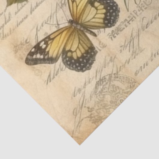 アンティークピンクローゼズウィズバタフライデクページ 薄葉紙 (詳細)