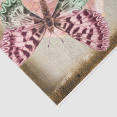 アンティークピンクローゼズ蝶とレース 薄葉紙 (詳細)